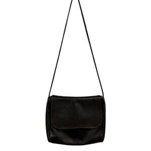 Unbranded Brown Single Handle Leather Fold Over Flap Shoulder Handbag